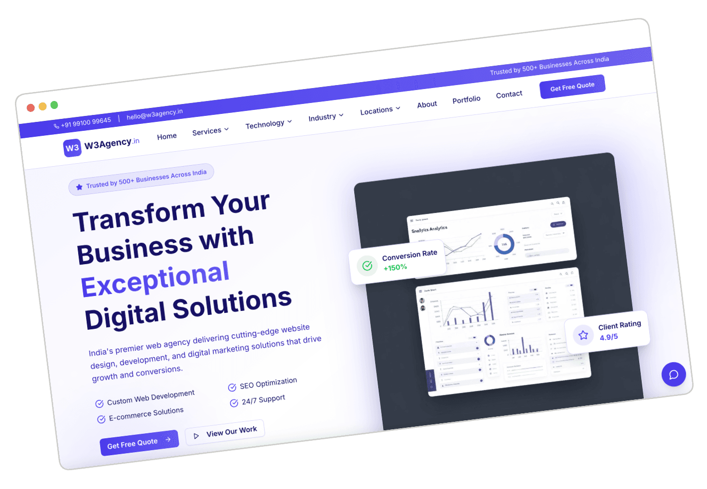 W3 Web Agency Template screenshot 1